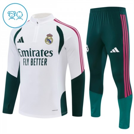 Real Madrid Barn Trainings Sweatshirt Quarter-Zip 2026-27 Vit