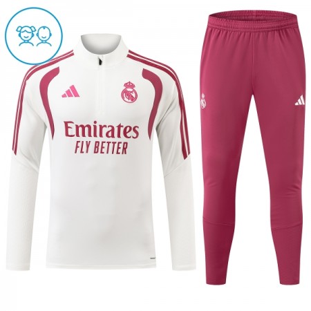 Real Madrid Barn Trainings Sweatshirt Quarter-Zip 2026-27 Vit