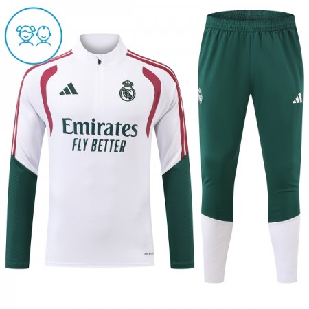 Real Madrid Barn Trainings Sweatshirt Quarter-Zip 2026-27 Vit