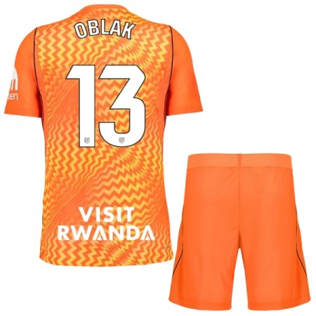 Atlético Madrid Oblak 13 Fotbollströjor Målvakt Barn 2026-27 Orange Kortärmad